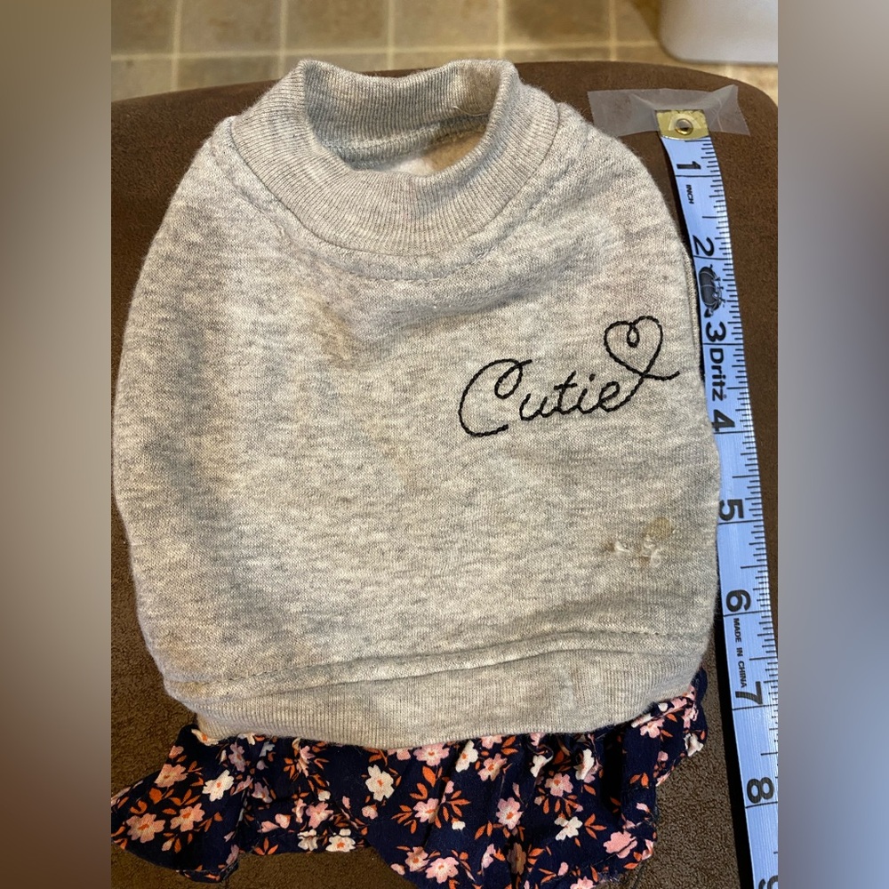 Top Paw Gray Dog Sweater Dress